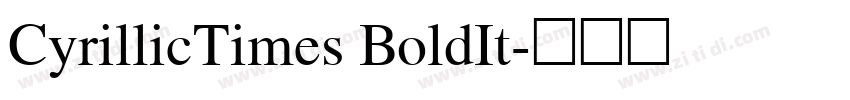 CyrillicTimes BoldIt字体转换